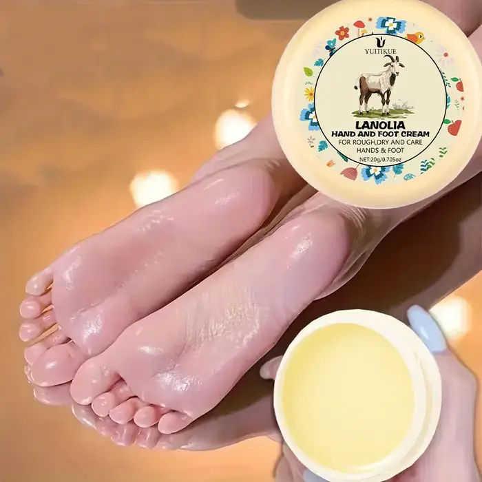 Crème pour les mains et les pieds YUITIKUE, lanoline hydratante pour les peaux sèches et rugueuses, 