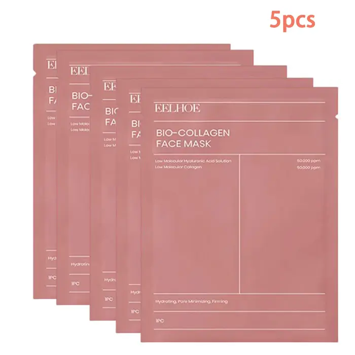 Masque Facial bio-colagène, 5 pièces, hydratant en profondeur, hydratant, hydrogel de nuit, VC, blan