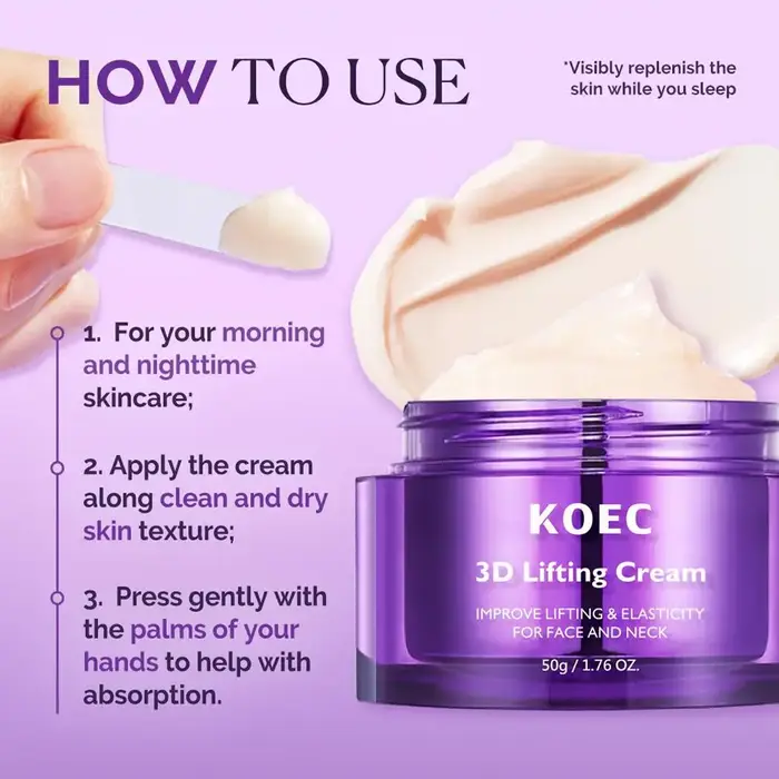 Crème visage anti-âge 3D liftante