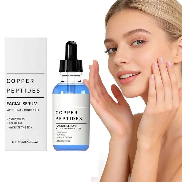 Sérum au cuivre et aux peptides 30 ml pour le visage avec acide hyaluronique