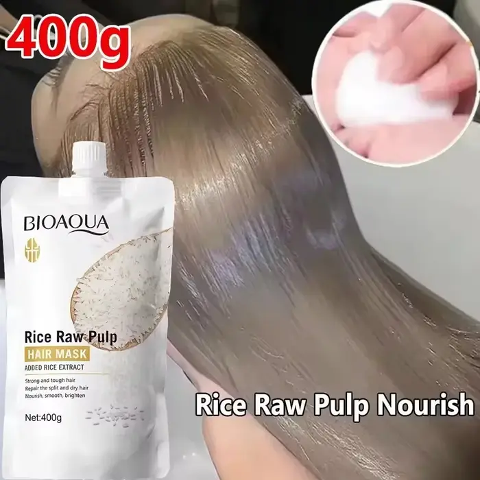 Masque capillaire à la kératine magique au riz