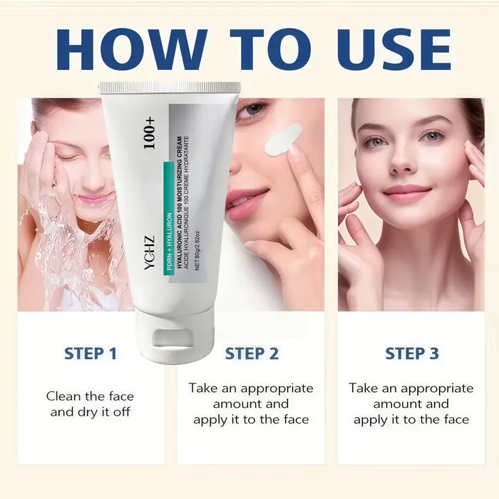 Crème hydratante à l'acide hyaluronique 100%