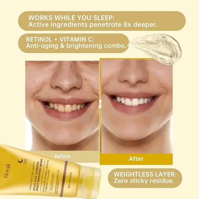 Masque au collagène profond au curcuma
