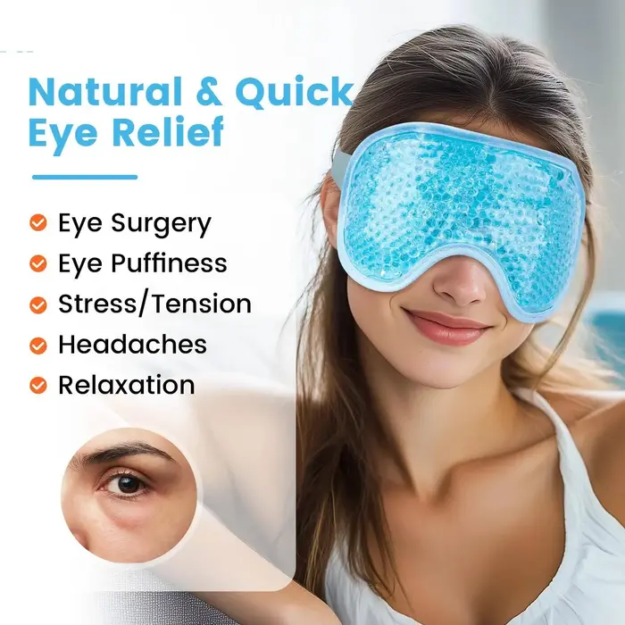 Masque pour les yeux rafraîchissant avec perle de gel