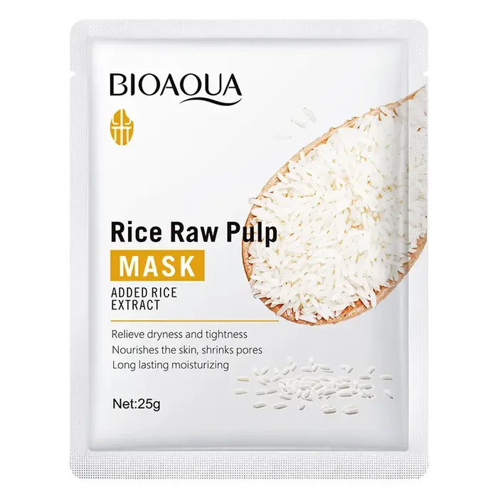 10 pièces BIOAQUA riz pâte brute masques pour le visage soins de la peau hydratant raffermissant