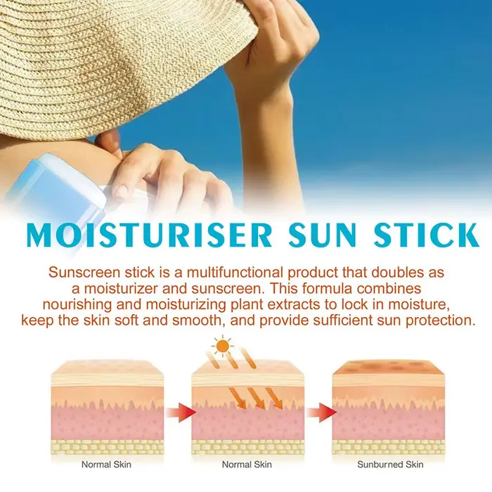 Crème solaire bâton SPF 50 + protection UV Anti-oxydant bloc