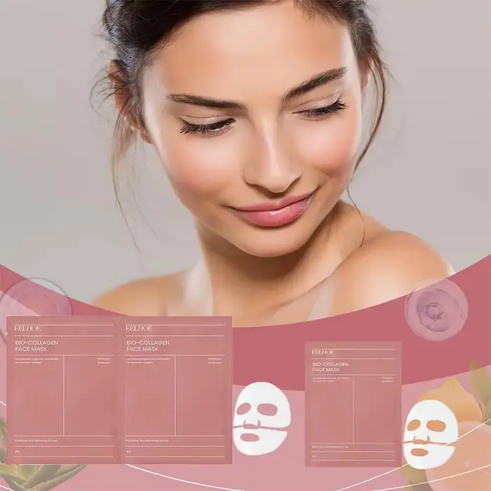 Masque facial au collagène