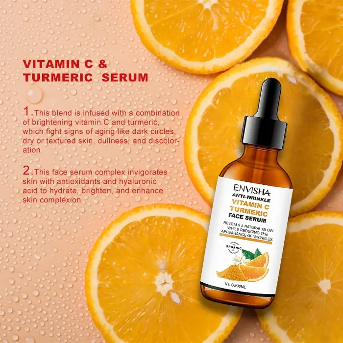 Sérum de curcuma à la vitamine C pour le visage