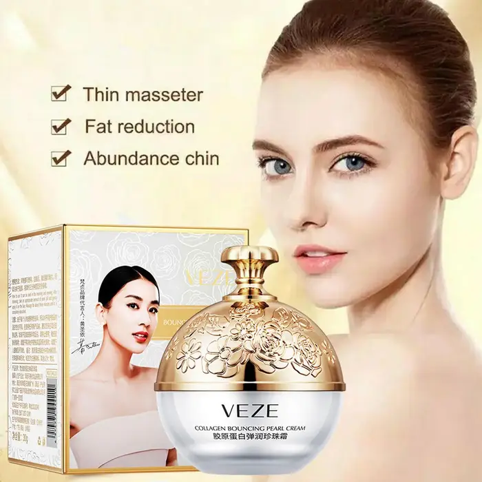 Crème pour le visage au collagène et aux perles pour femmes