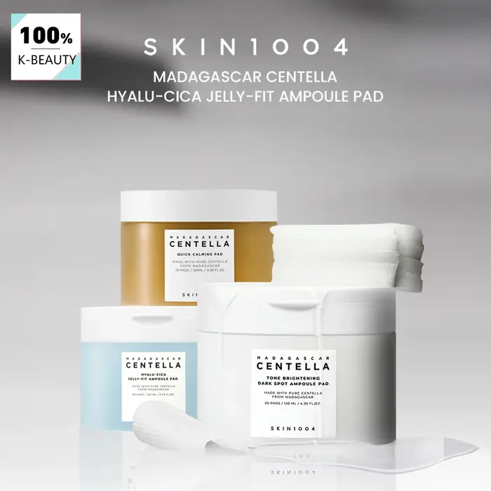 SKIN1004 MADAGASCAR CENTELLA PAD, Essence infusée ​   Texture de coussin, pour un éclat radieux, mai