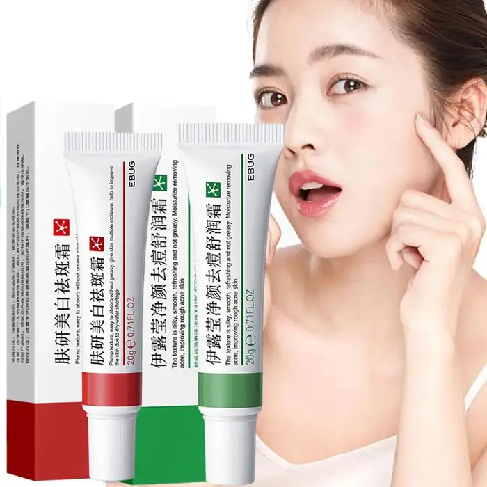 Duo de soins de la peau EBUG - Crème éclaircissante pour les taches brunes 20g +