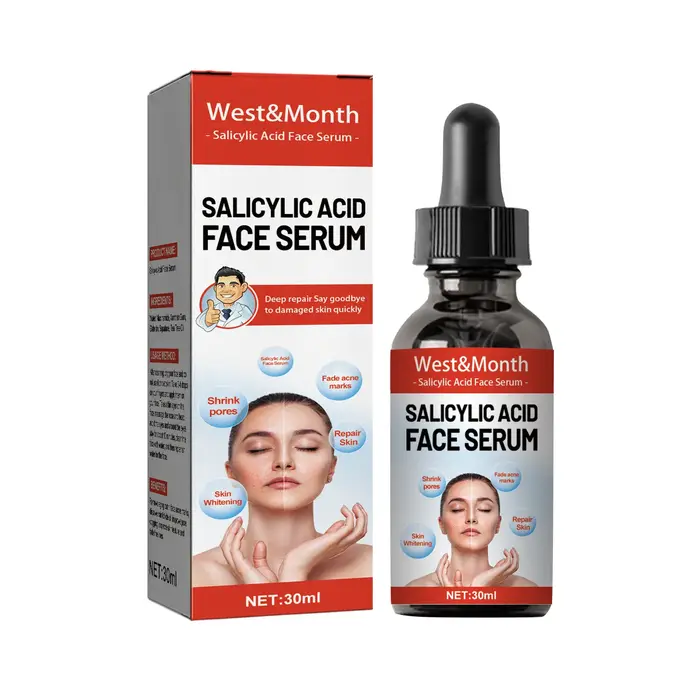 Sérum facial à l'acide salicylique, raffermissant, liftant, éclaircissant le teint, resserre les por