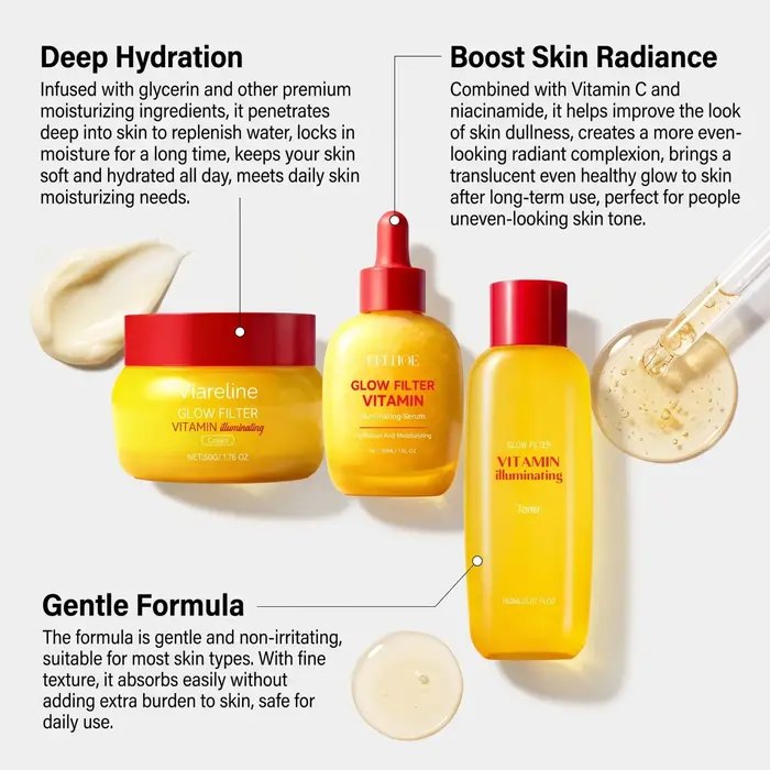 Sérum repulpant coréen à la vitamine C, renforce la barrière cutanée, éclaircissant, ensemble de soins du visage, crème visage à la vitamine, soin du visage quotidien