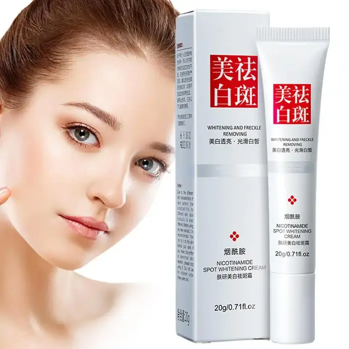 Crème blanchissante anti-taches de rousseur pour le visage