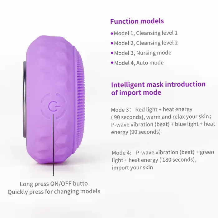 Brosse nettoyante pour le visage fabriquée en silicone ultra-hygienique