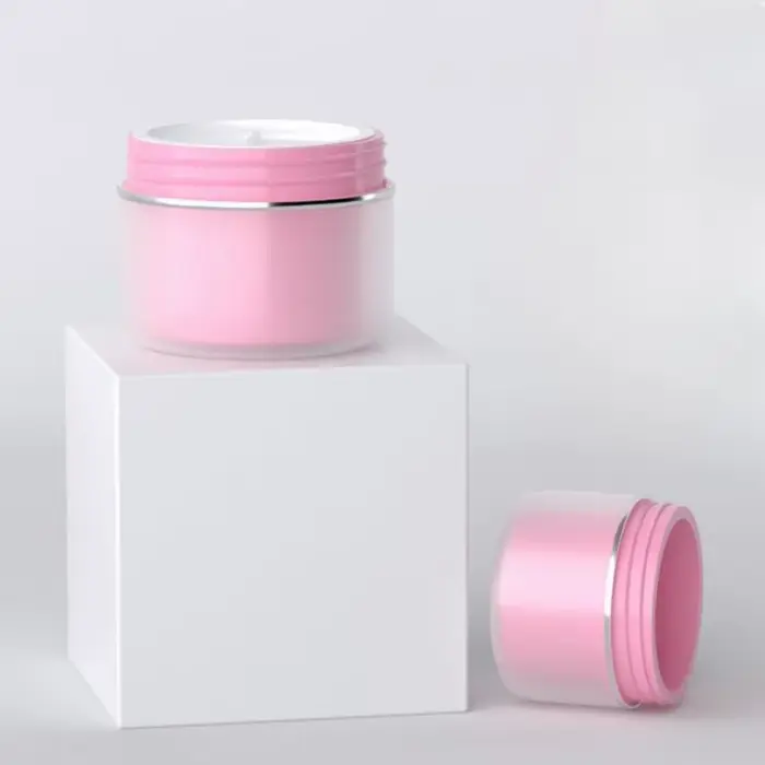 Pots cosmétiques en plastique vides à double paroi