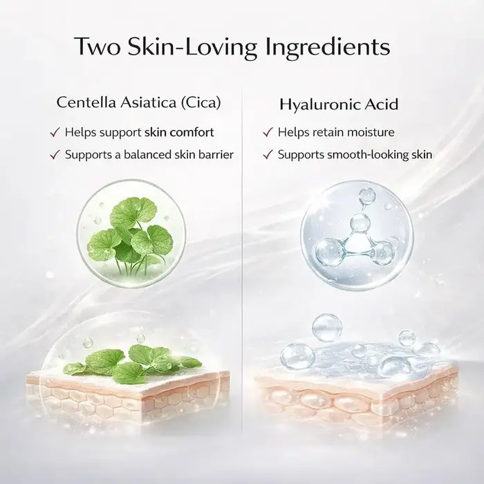 Crème hydratante pour le visage à la Centella Asiatica (Cica)