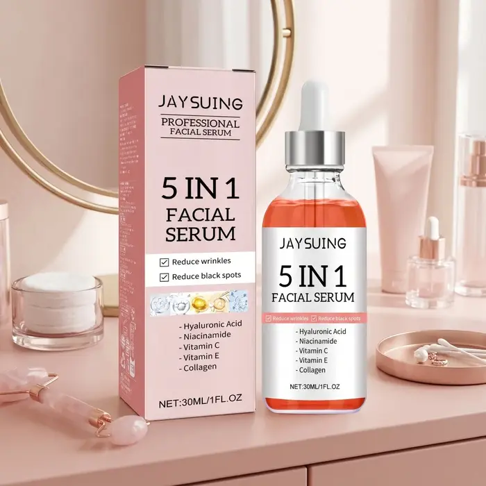 Sérum facial hydratant et illuminateur JAYSUING 5 en 1