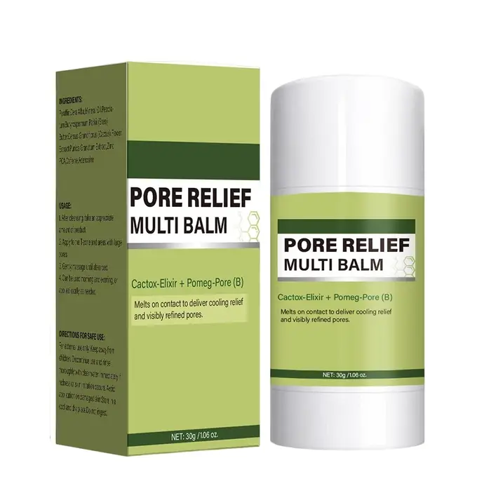 Stick Baume Multi-Usages Apaisant pour les Pores, Baume Rafraîchissant et Anti-Poches pour les Pores