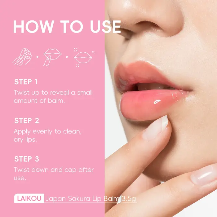 LAIKOU japon Sakura baume à lèvres hydratant repulpant traitement doux radieux soin