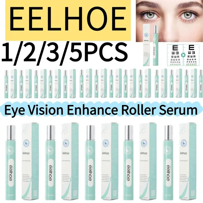 EELHOE 1-5PCS Sérum Roll-on Améliorant la Vision des Yeux, Soulage la Sécheresse, Améliore la Fatigue Oculaire, Maintient la Santé, Réduit l'Inconfort, Soin des Yeux à la Lutéine