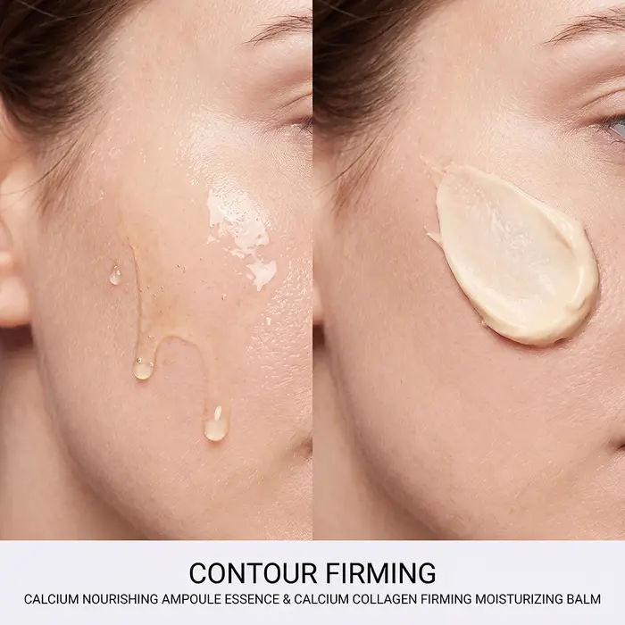 Ensemble crème et sérum au collagène et au calcium