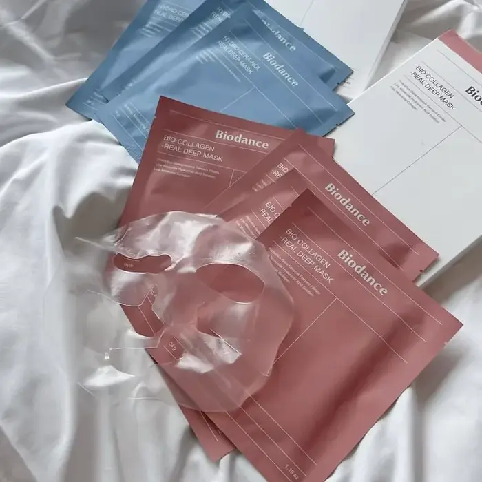 Masque Gel Hydratant Coréen au Bio-Collagène et Rétinol : Raffermissant, Améliore l'Élasticité de la Peau, Resserre les Pores, Répare la Barrière Cutanée, pour un Teint Éclatant