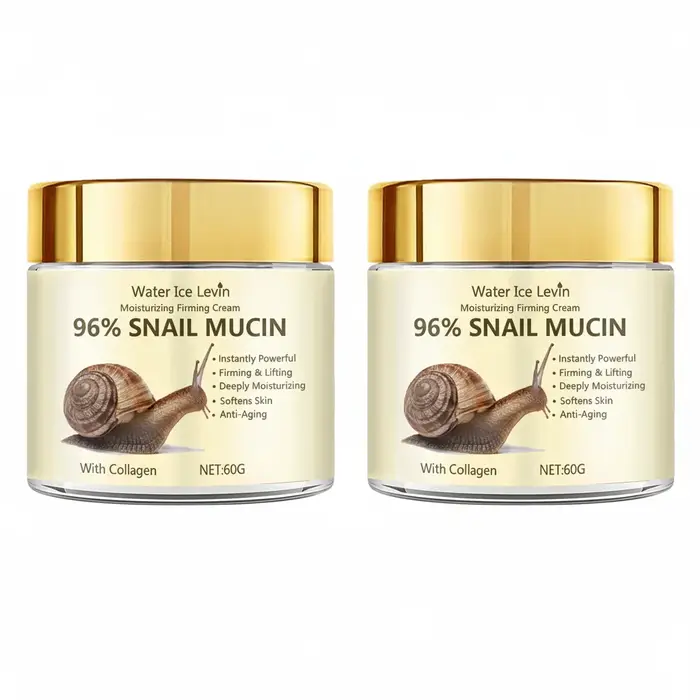 Crème raffermissante à la mangine d'escargot 96 % soulève et raffermit instantanément la peau. L'humidité profonde illumine la matité. Adoucit et lisse les patchs rugueux.