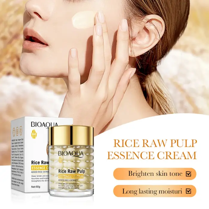 BIOAOUA riz hydratant en profondeur Essence crème éclaircissante hydratante visage