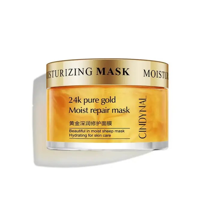 120G 24K crème pour le visage dorée collagène hydratant crème hydratante masque de sommeil raffermis
