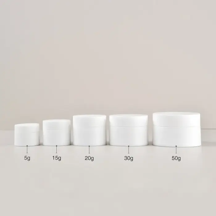 Pot de maquillage vide rond en plastique 5g/15g/20g/30g/50g, bouteille rechargeable, pot de crème, b
