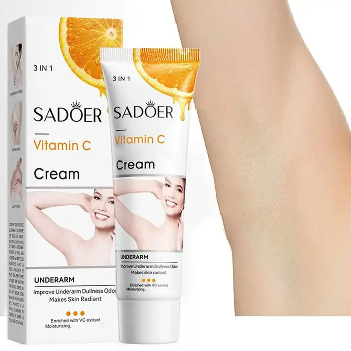 Crème éclaircissante pour les aisselles à la vitamine C