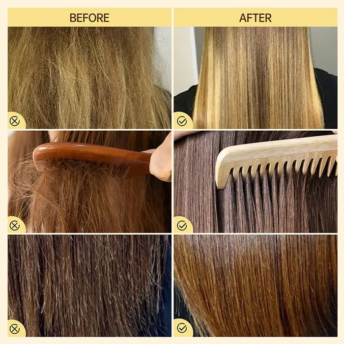 PURC 8 secondes masque capillaire lissant lissage kératine crème de traitement des cheveux réparation douce frisottis endommagé soins capillaires professionnels