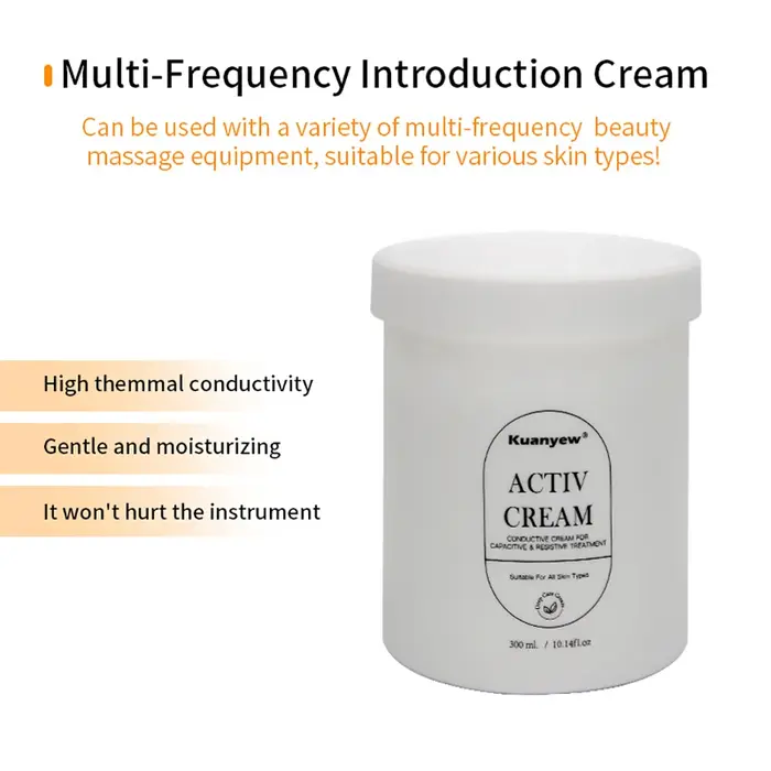 Crème radiofréquence à utiliser avec l'appareil de beauté