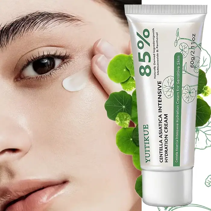 Crème hydratante intensive YUITIKUE 85% Centella Asiatica | Apaisant et hydratant pour les peaux sensibles | 60g