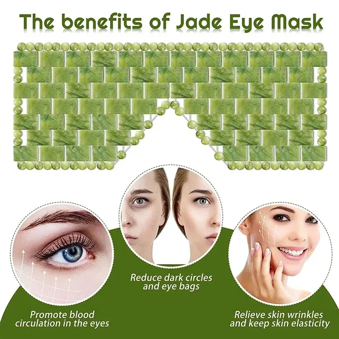 Masque pour les yeux en Jade rafraîchissant masseur