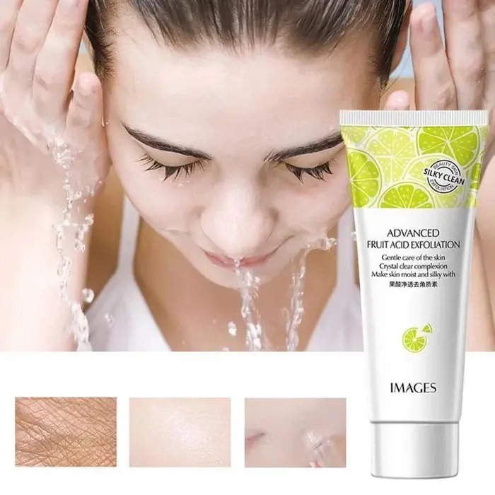 Gel gommant pour le visage aux acides de fruits, crème exexpansive, nettoyage en profondeur, hydratant, élimination des points noirs