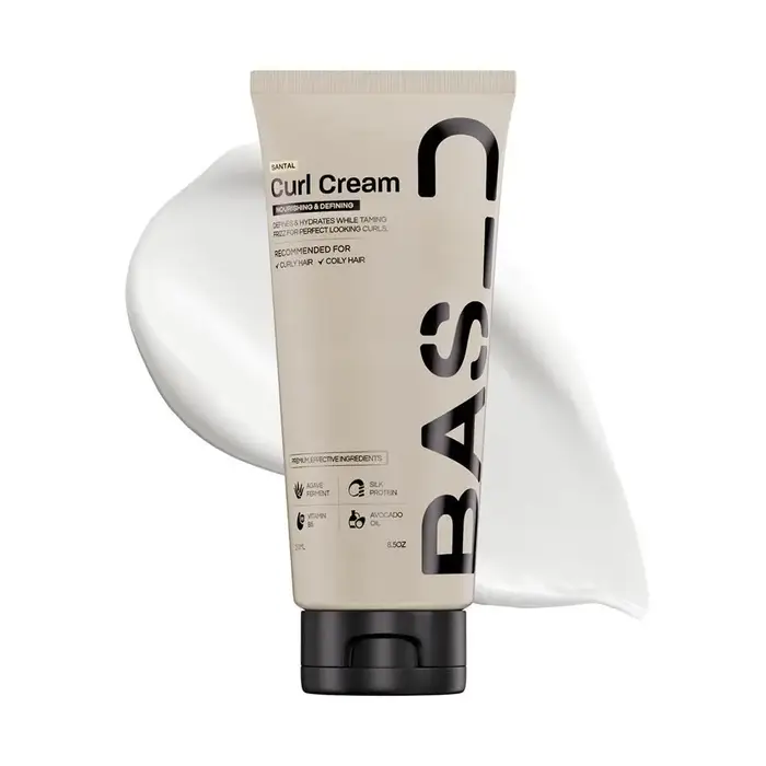 Crème Élastifiante pour Boucles BASED : Hydratante, Définissante et Fixante Longue Durée