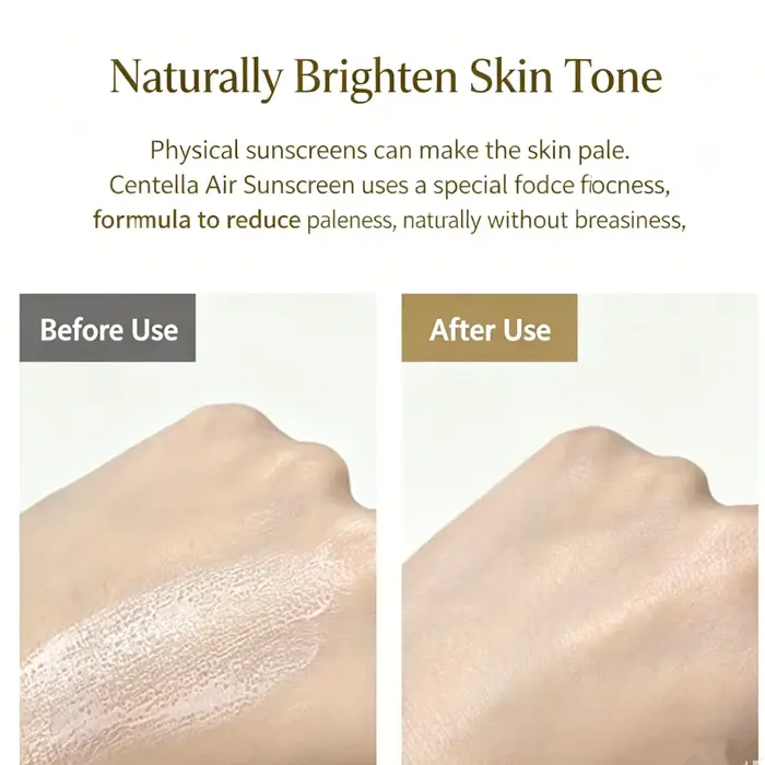 Crème solaire SKIN1004 Centella Air-fit SPF50+ Protection UV Hydratant visage Léger Tous types de peau Soins