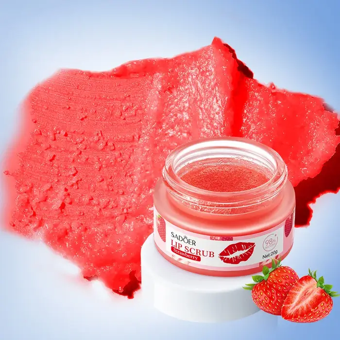 Crème exfoliante pour les lèvres à la fraise SADOER