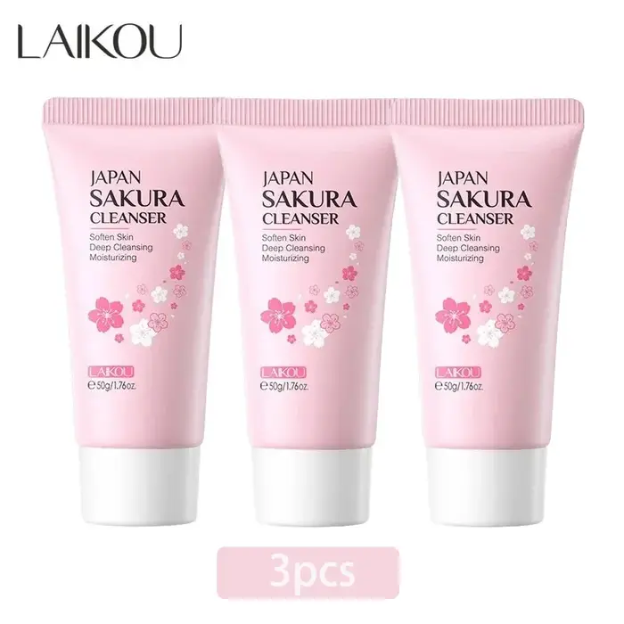 LAIKOU Sakura nettoyant doux nettoyage en profondeur contrôle de l'huile hydratant rétrécit les Pores visage soins de