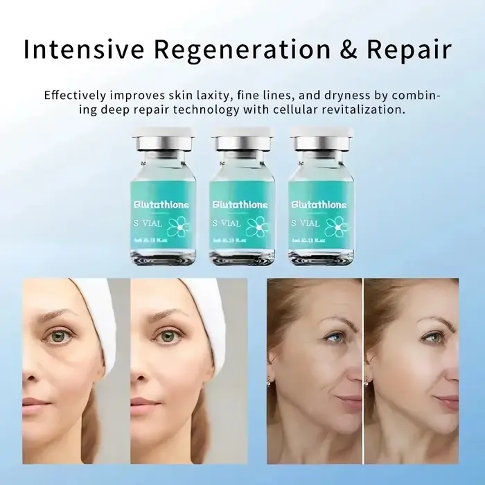Ampoule d'essence éclaircissante au glutathion 4ml×5 – Hydratation intense pour l'élasticité et l'éclat de la peau
