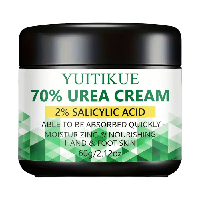 Crème pour les mains et les pieds YUITIKUE 70% d'urée, formule à 2% d'acide salicylique, crème hydra