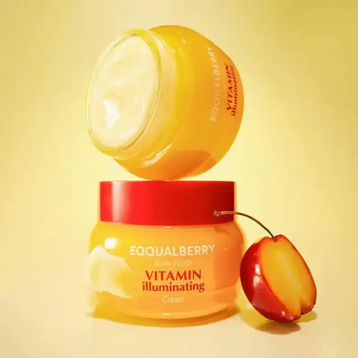 Crème éclaircissante pour le visage à la vitamine C originale coréenne EQQUALBERRY pour améliorer le teint terne, unifier le teint et réparer les dommages antioxydants