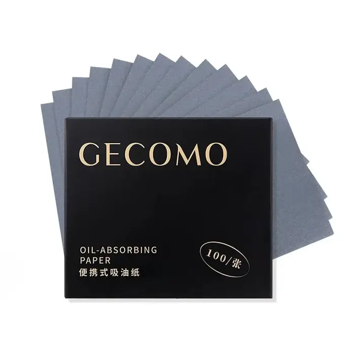 100 feuilles de papier matifiant anti-brillance au charbon de bambou pour le visage, avec étui et ho