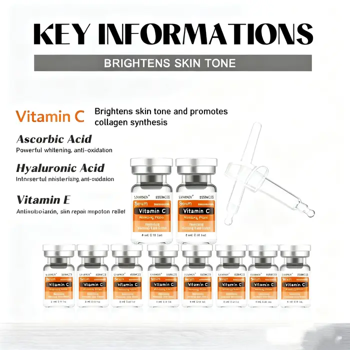 Sérum à Ampoule C vitique à Six peptides pour le visage