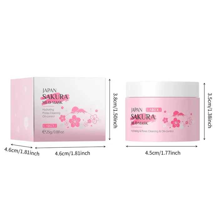 Masque Sakura pour le nettoyage du visage Maseczka dissolvant de tête noire Mascara soins de la peau