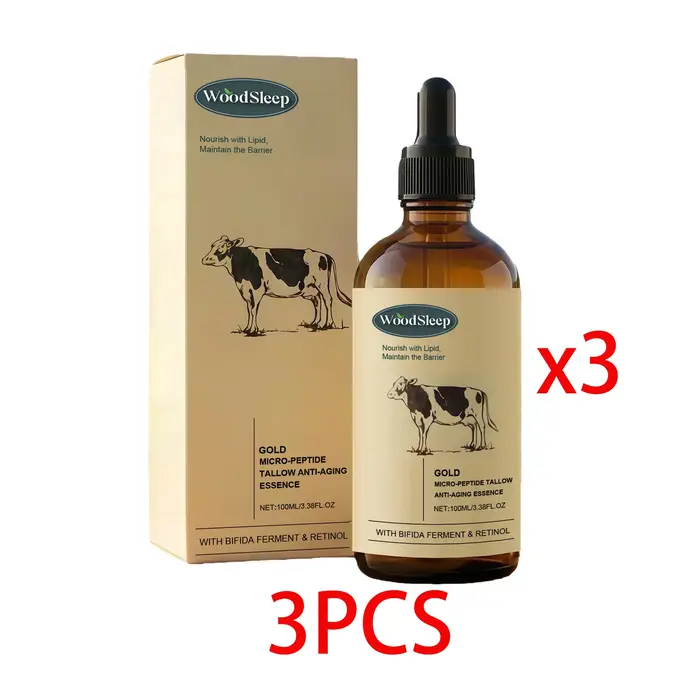 Sérum Nourrissant au Suif de Bœuf Hydratant Apaisant Éclatant Adoucissant Rajeunissant Anti-rides Soin Quotidien pour le Visage
