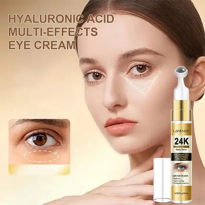 Crème pour les yeux à l'or 24 carats