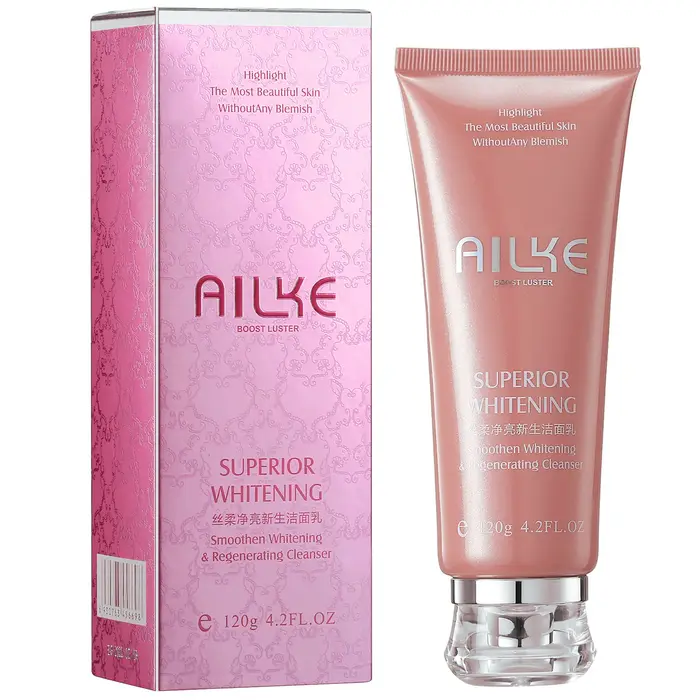 AILKE Nettoyant pour le visage à la rose naturelle, éclaircissant, réduit les taches foncées, l'acné